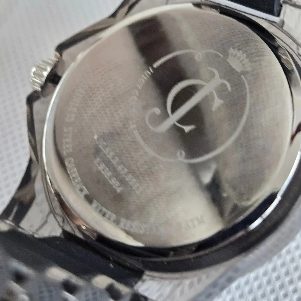 Juicy Couture Womens Rich Watch 1900870 Black Clear Link Band NWT 6.5